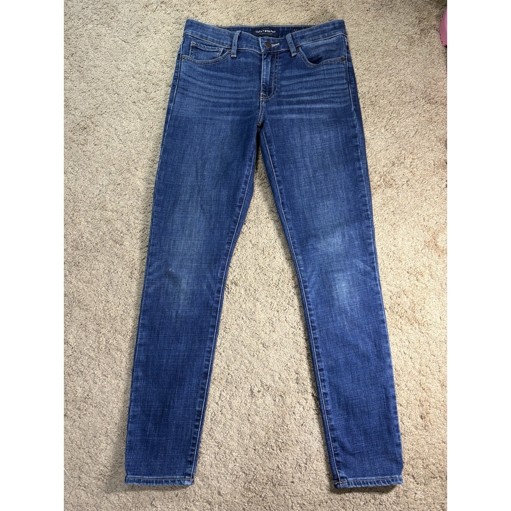 Lucky Brand Ava Skinny‎ Jeans Women 4/27 Blue Denim Pockets Preppy